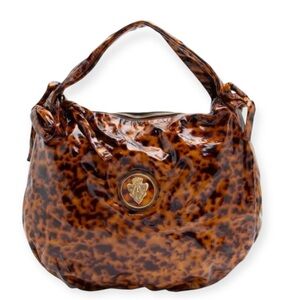 NWOT Gucci Hysteria Large Hobo Bag - Tortoise Patent Leather - Mint